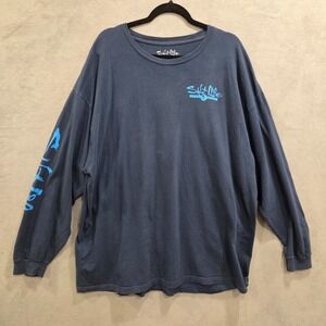 Salt Life Graphic Long Sleeve T-Shirt Men's Size XXL Long Sleeve Blue Casual